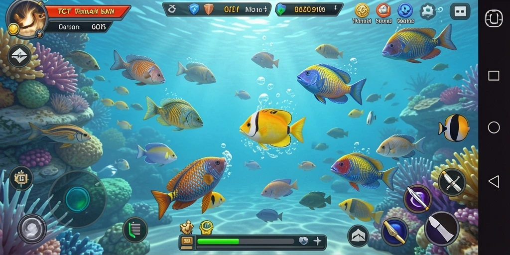 Screenshot gameplay Tembak Ikan 6CF yang menarik.
