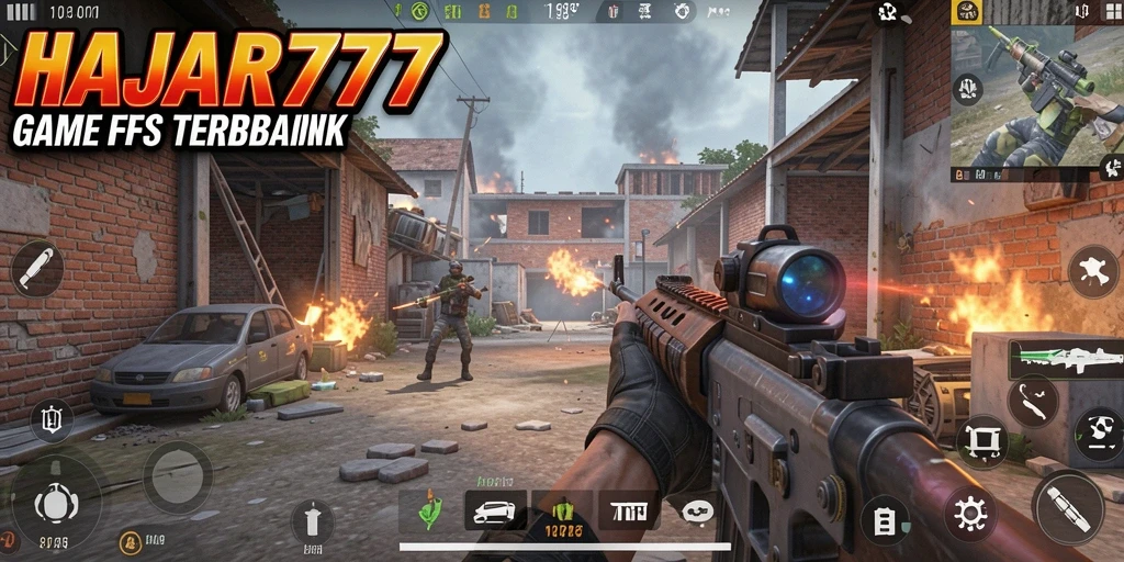 Screenshot gameplay HAJAR777 menampilkan aksi tembak-menembak yang mendebarkan.