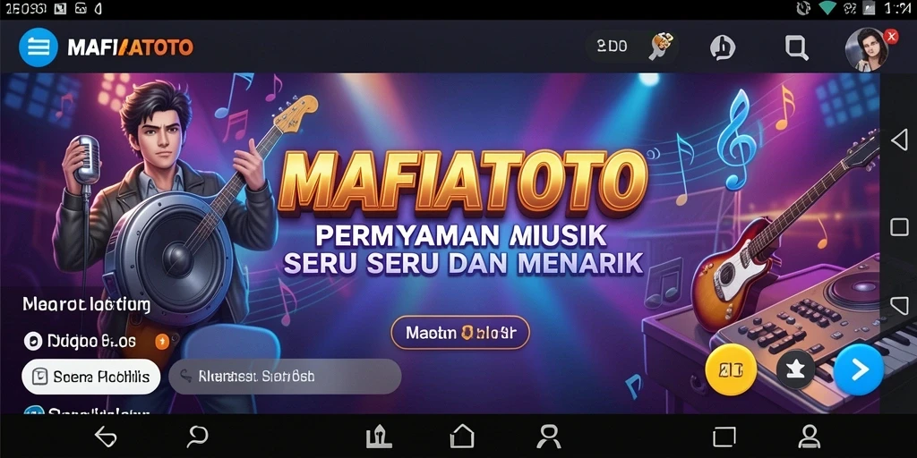 Screenshot utama MAFIATOTO menampilkan pengalaman bermain musik yang seru.
