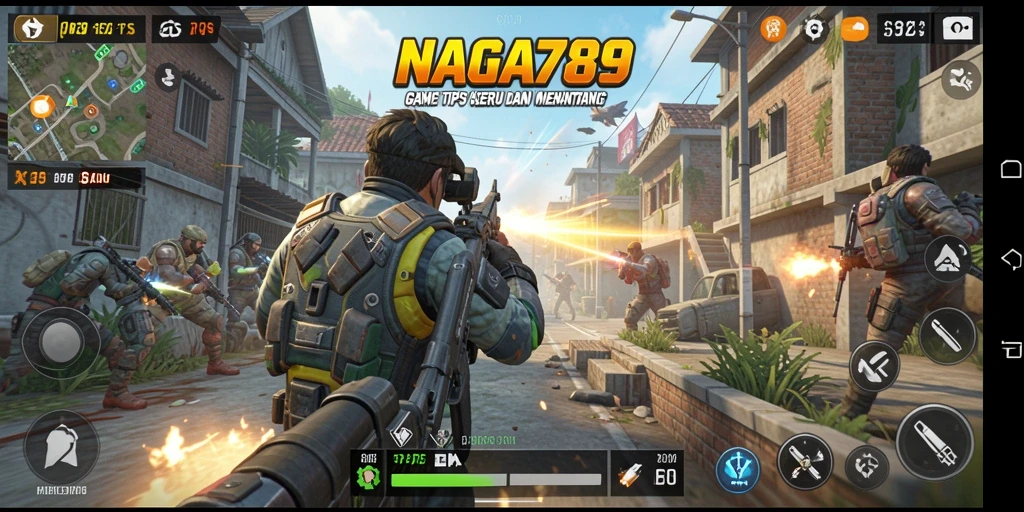 Screenshot NAGA789 menampilkan aksi intens dalam gameplay TPS.