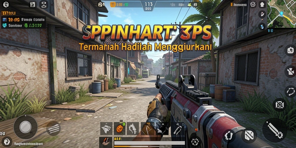 Tampilan gameplay SPINHARTA yang menggugah semangat dengan aksi seru.