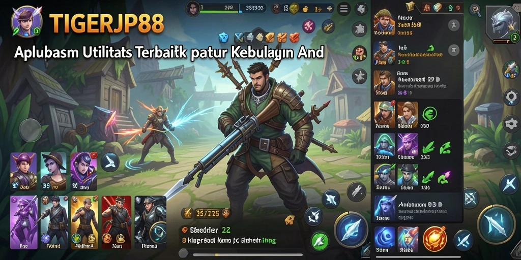 Tampilan antarmuka pengguna TIGERJP88 yang modern dan intuitif.