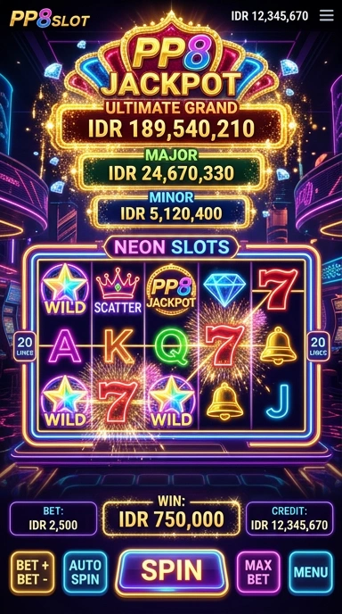 Screenshot dari aplikasi yang diunduh melalui pp8slot.
